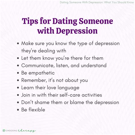 advice for dating someone with depression